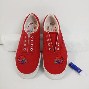 Grasshoppers By Keds Women’s Red Hat Society Embroidered Lace Up Tennis Shoes